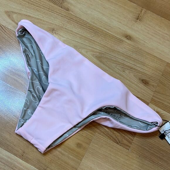 Nirvanic Swim Baby Pink Rose Floris Bikini Bottom Women’s Small - Picture 4 of 6